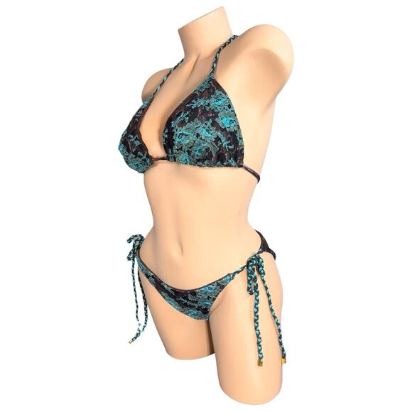 Beach Bunny Just Like Heaven Triangle Top & Tie Side Bottoms XL Set $399 - Picture 3 of 13
